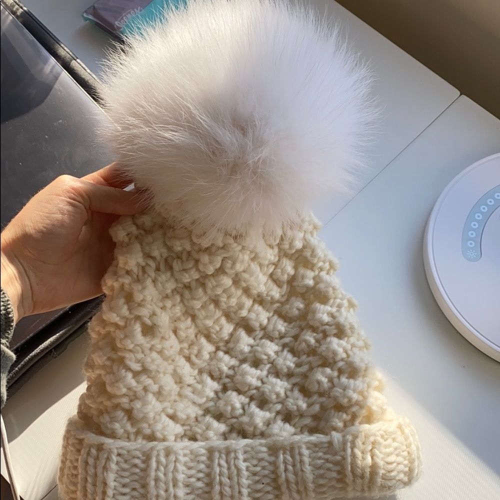 KYI KYI double fold up fur beanie